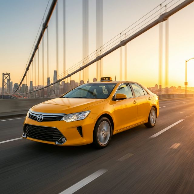 Żółto-niebieska taksówka, model 5